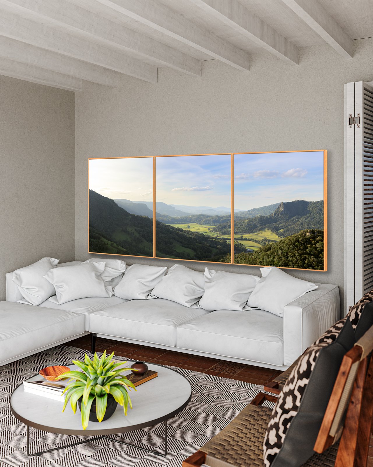 Simulação de Lucas Rabelo: Sala ampla · paisagem panorâmica